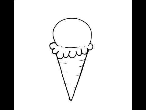 How To Draw A Simple Ice Cream Cone In Under 2 Minutes Beginner Youtube