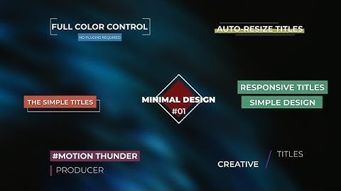 Auto-Resize Simple Titles Motion Graphics Templates