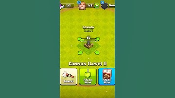 Upgrading The cannon from level 1 to 21in clash of clans | Wingametube #viral #clashofclans #shorts