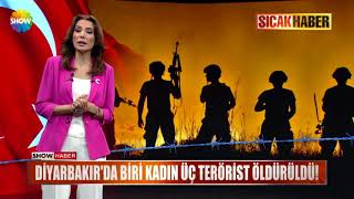 Diyarbakırda Biri Kadın Üç Terörist Öldürüldü