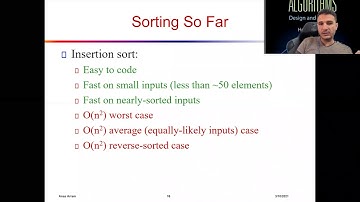 09 - Sorting in linear time | Counting sort | Radix sort | Comparisons sort complexity