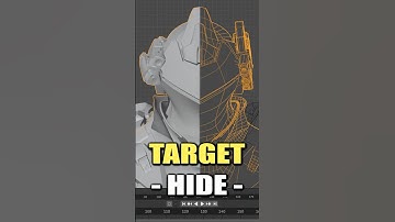 Blender: Object/Polygroup HIDE  - #blender3d #shorts #3dmodeling