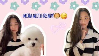 [211007] Kang Mina Vlive with Randy😋🐶