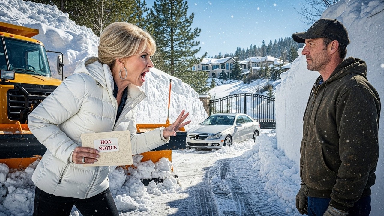 HOA Fined Me For Uneven Snow Removal, So I Stopped Plowing The Road To Their Gated Community