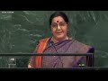 Sushma Swaraj&#39;s historic speech at the UN General Assembly