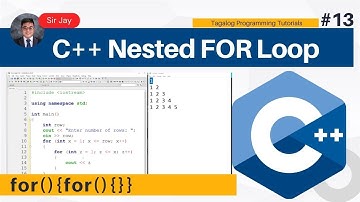 C++ Programming Tagalog #13 : Nested For | Sir jay