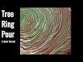 A Quick Tutorial || TREE RING POUR || Green and red