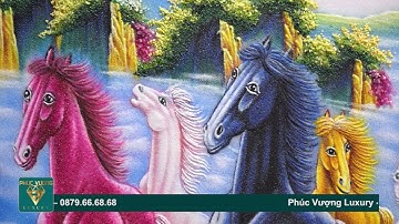 Tranh đá quý Phúc Vượng - Tranh đá quý Mã đáo thành công | Phúc Vượng Luxury