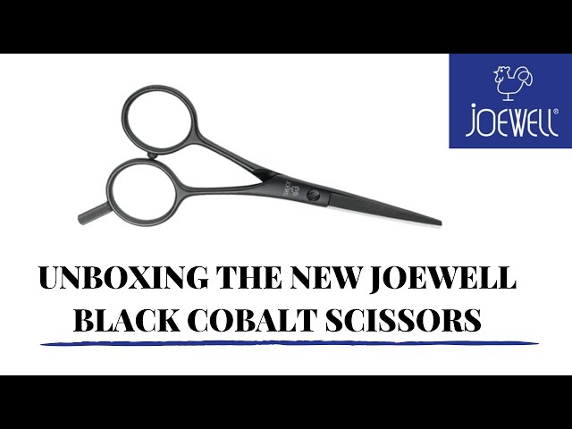 Unboxing Joewell's Black Cobalt Hair Cutting Scissor - YouTube