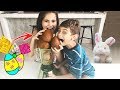 MILK SHAKE DE CHOCOLATE - MISTUREI TODOS OS OVOS DE PÁSCOA com Bela Bagunça, Magu e Mamãe