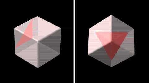 Cube diagonal slice (2 views)