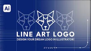 Wolf Guard Logo Design in Adobe Illustrator | Modern Geometric Animal Logo