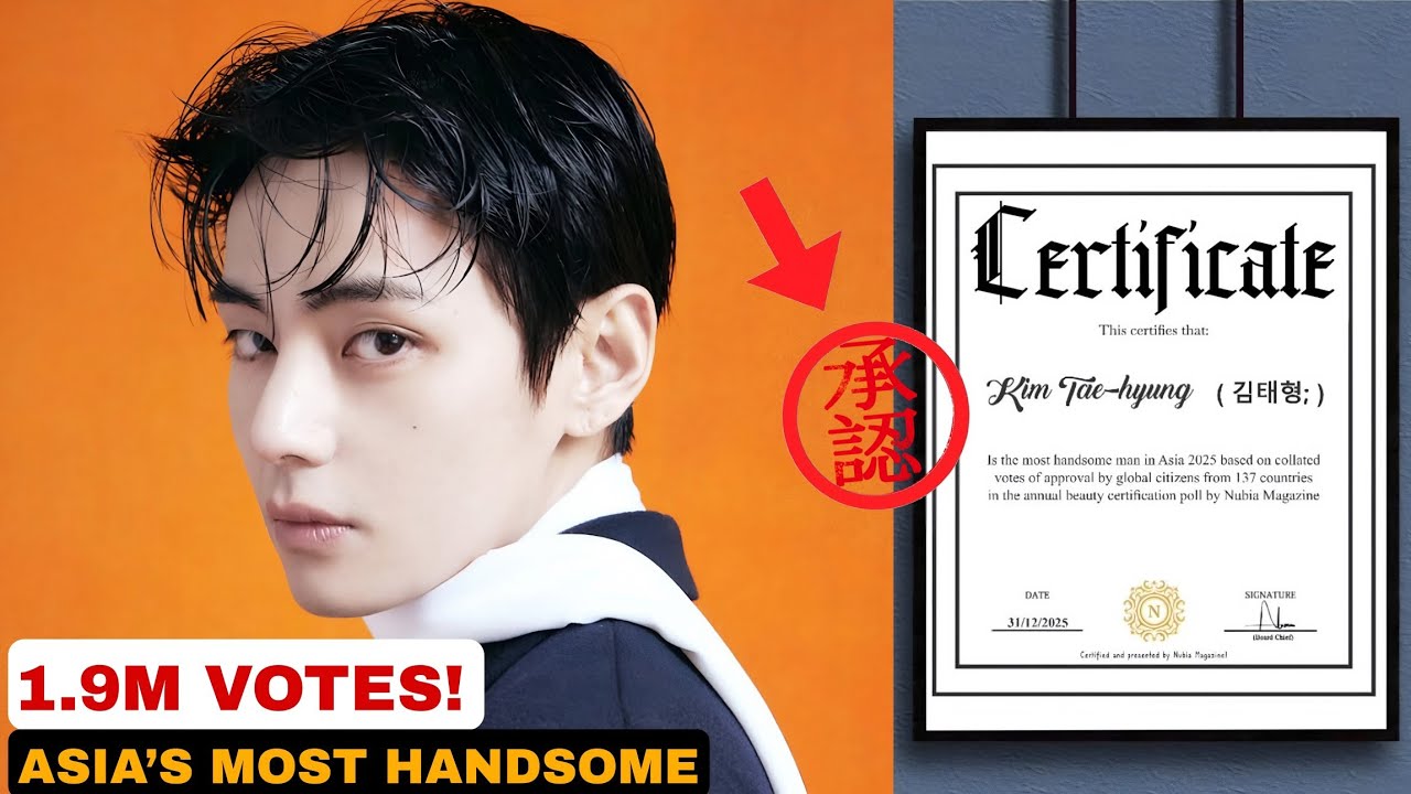 Ким Тэхён признан самым красивым мужчиной Азии 2025 года. Почти 2 миллиона голосов потрясли мир.