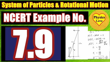 Example 7.9 Class 11 Physics NCERT | NCERT example 7.9 Physics class 11 | A 3m long ladder weighing`