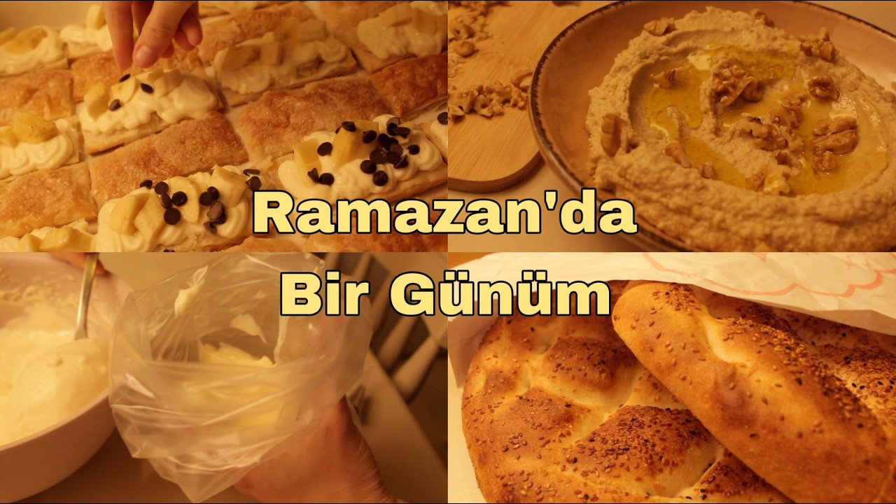 Ramazan'da Bir Günüm 🌙🤍 Ramazan'da Evde Neler Yapıyorum? ✨ (Humus, Milföy Pasta, İftar Sonrası)