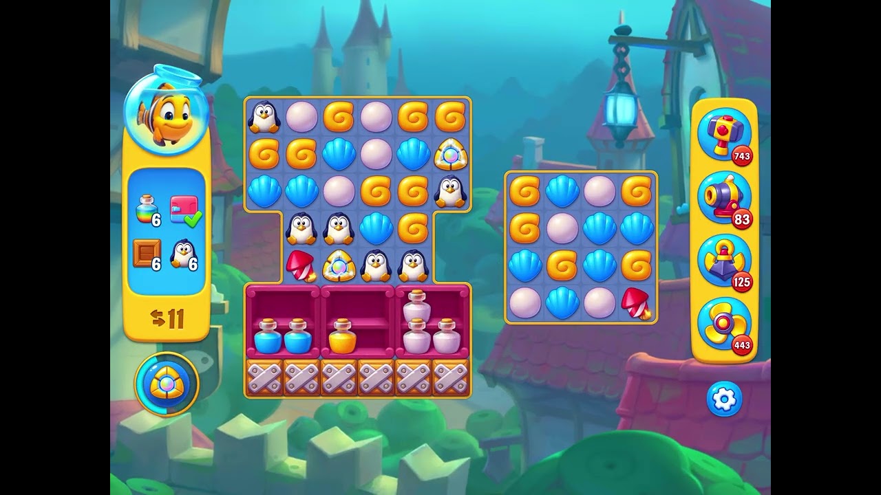 Fishdom level 10378 no boosters フィッシュダム ノーマル - YouTube