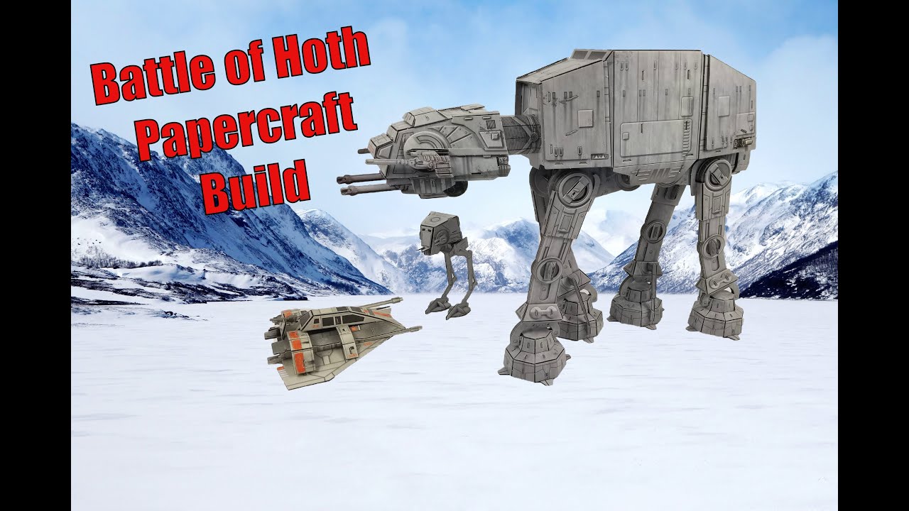 Star Wars Battle of Hoth papercraft build - YouTube