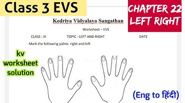 class 3 evs chapter 22 worksheet||left right worksheet solution||left right class 3 EVs worksheets