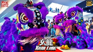 Lion Dance by Malaysia Xuan Long 马来西亚玄龙 @Pop Mart 泡泡玛特 Pavilion Bukit Jalil 顶级商场 热烈开张 紫蓝双狮 舞狮贺庆 传统採青