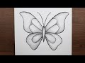 Kolay Karakalem Kelebek Resmi Nasıl çizilir 