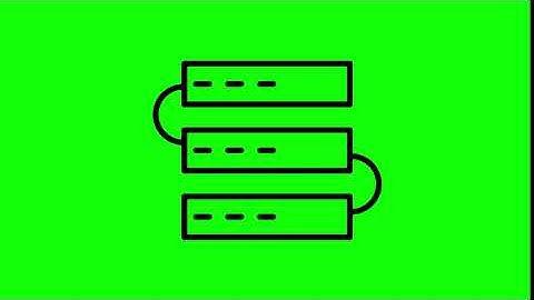 Animated Servers Icon on Green Screen With Pop-up Sound