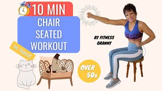 10 MIN CHAIR WORKOUT – SEATED EXERCISES ONLY (no repeat)