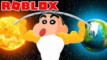 SHINCHAN Pulling The HEAVIEST OBJECTS IN THE WORLD!💪💪💪 | Roblox Strongman Simulator hindi