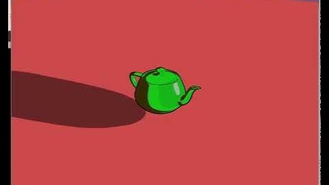 GLSL teapot with cel shading and shadow mapping