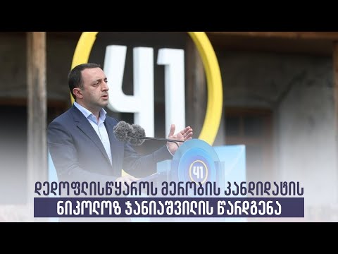 დედოფლისწყაროს მერობის კანდიდატის ნიკოლოზ ჯანიაშვილის წარდგენა