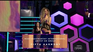 Fifth Harmony winning Most Buzzworthy Artist or Group at the MMVAs 2016