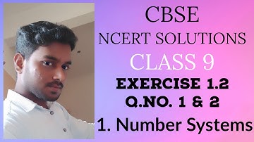 CBSE | Class 9 | Exercise 1.2-Q.No. 1 and 2 | 1. Number Systems | NCERT Solutions | Master |Tamil