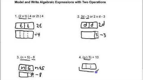 Algebraic Expressions Two Operations
