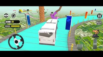 "Impossible Bus Game Stunt 3D – Extreme Mega Ramp Driving Challenge on Sky Tracks!"
