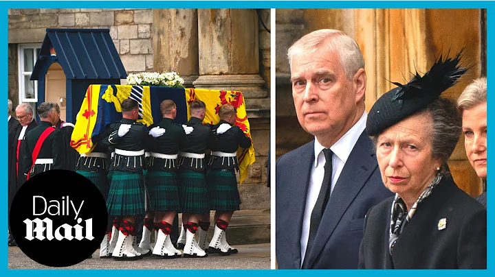 Emotional: Princess Anne performs curtsy for Queen...