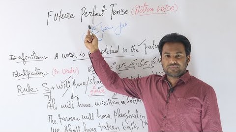 FUTURE PERFECT TENSE (Active Voice) BY ZAGHAM ABBAS... ENGLISH WITH ZAGHAM ABBAS