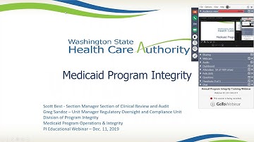 Annual Program Integrity Training Webinar