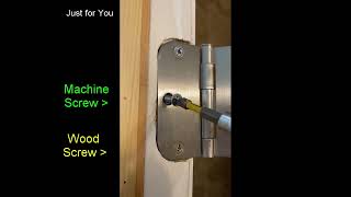 Door Hinge Hole Repair- How to Repair a Door Hinge Hole That&#39;s Too Big for Wood Screws