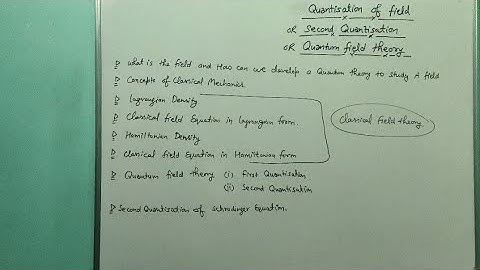 Quantum mechanics- 49, Second Quantisation.