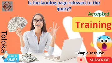 Is the landing page relevant to the query? Training Toloka. Task Passed