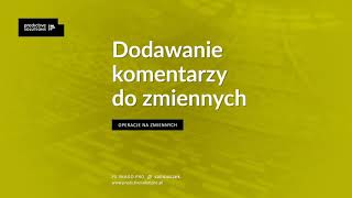 Dodawanie komentarzy do zmiennych /// Samouczek PS IMAGO PRO