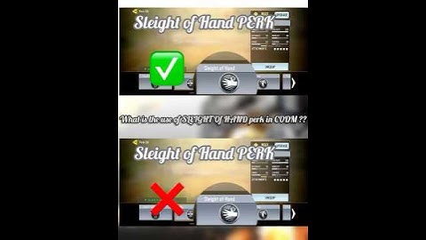 What is the use of Sleight of hand perk in codm ?? |TNPCG| Beginners series CODM part  5