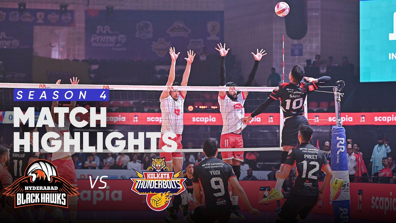 Хайдарабад Блэк Хокс против Колката Тандерболтс | Полный обзор матча | PVL S4