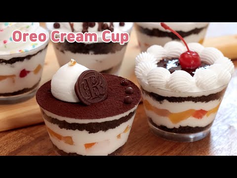 No-bake Super easy Oreo Cream Cup Dessert