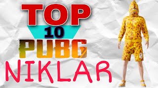 TOP-10 PUBG NIKLAR TOPLAMI || ZO\