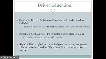 Incoming 9th Grade Course Selection Class of 2025
