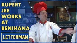 Rupert Jee Trains To Be A Benihana Chef | Letterman by Letterman 16,150 views 2 weeks ago 4 minutes, 38 seconds