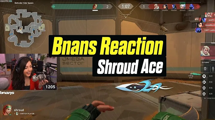 Shroud's Girlfriend [Bnans] reaction to Ace on New Map fracture | it's crazy ?