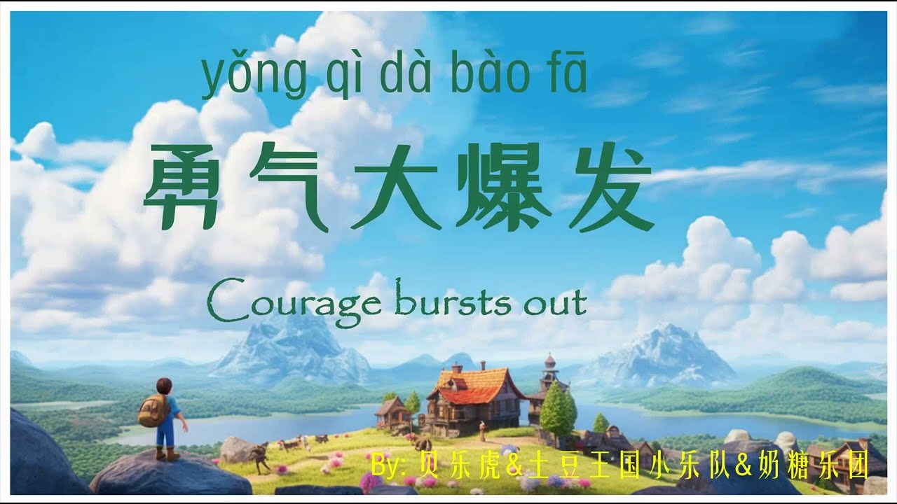 歌曲：勇气大爆发 | Chinese Song with Lyrics: Courage bursts out | 学中文 | Learning Chinese