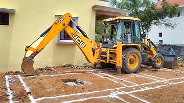 JCB 3DX New Home Foundation dig in Ambalam Village | Jcb video