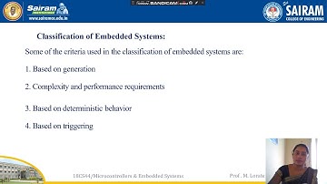 Lecture video 18CS44 Module 3 History and Classification of Embedded System Lorate shiny